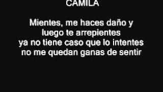Camila -  Mientes (Con Letra y Acordes)