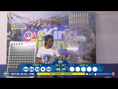 SATURDAY 28TH OCTOBER, 2023. 1PM KING JIMMY DRAW