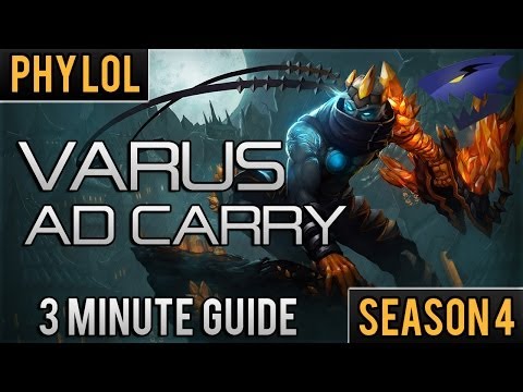 3 Minute Guide to Varus ADC | Season 4 League of Legends Gameplay