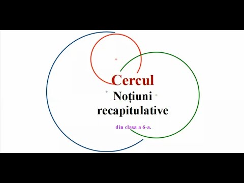 Cap.21.1 - clasa a VII-a -Cercul - Noțiuni recapitulative din clasa a VI-a -