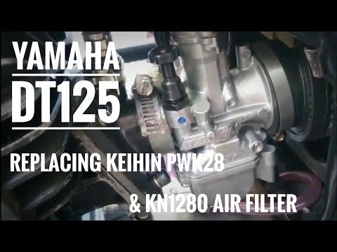 Yamaha DT125 - replace Keihin PWK 28 & KN1280 air filter