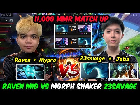 23savage Morphling Feat Jabz Morph Shaker Combo vs Fnatic Raven MIDLANE 11K MMR Match Up Dota 2 7.28