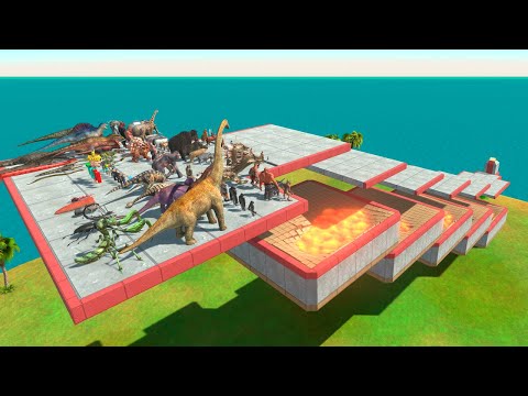 Jump Over Lava Hole Trap - Animal Revolt Battle Simulator