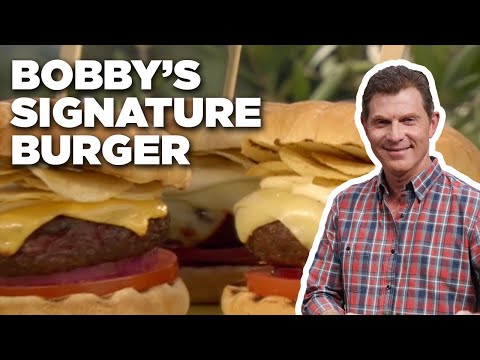 How to Make Bobby Flay's SIGNATURE Crunchburger |...