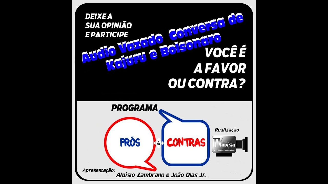 Programa Prós & Contras-Audio Vazado Entre Kajuru e Bolsonaro
