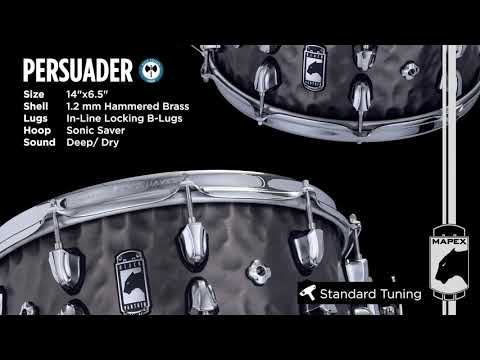 Mapex Mapex Black Panther Persuader 14x6.5 Hammered Brass Snare Drum image 5