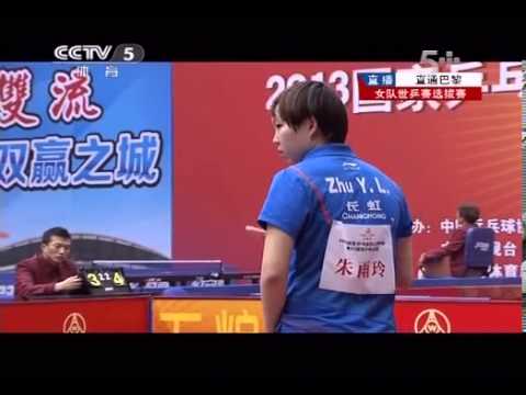 2013 China Trials for WTTC (women): ZHU Yuling - Li Xiaoxia  [Full* Match/Chinese]