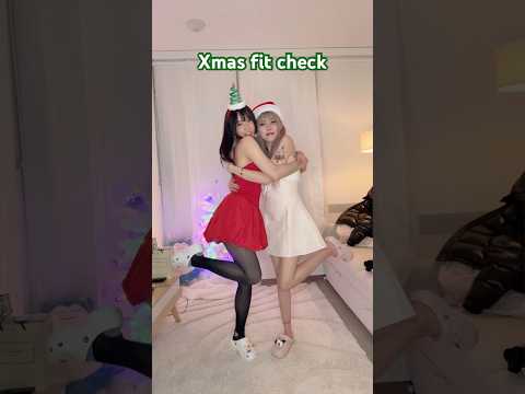 Do you like left or right better? #bff #ootd #fitcheck #shortvideos #shorts #xmas #christmas