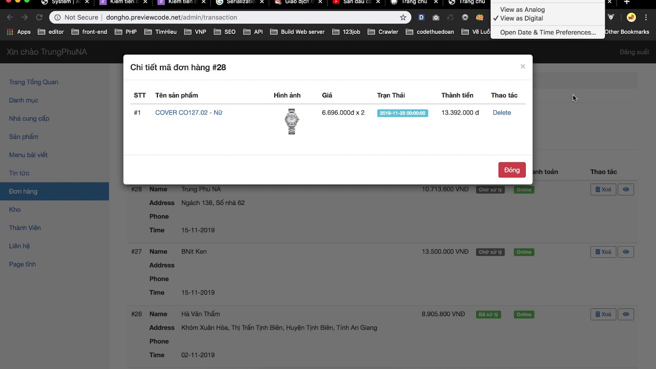 [Review  Đồ Án Tốt Nghiệp] - Website đồng hồ 2