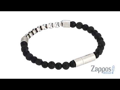 Steve Madden Simulated Lava Beaded Chain Magnetic Bracelet SKU: 9250736