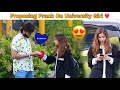 Best Proposing Prank On University Girl She S Cute AwaisBhatti28