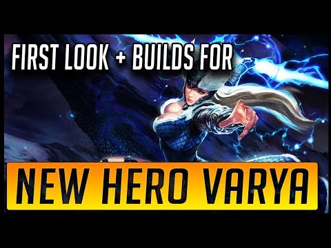 NEW HERO VARYA | BUILDS + SKILL EXPLANATION | VAINGLORY