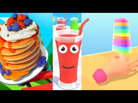 Pancake Run 🍰 Juice Run 🥤Popsicle Stack🍦 BEST GAMEPLAY iOS,Android ALL LEVELS Funny Walkthrough