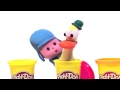 Pocoyo Play doh STOP MOTION video Surprise egg. Animación de Pocoyo y Pato con Plastilina
