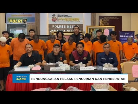 PENGUNGKAPAN PELAKU PENCURIAN DAN PEMBERATAN POLRES JAKARTA SELATAN