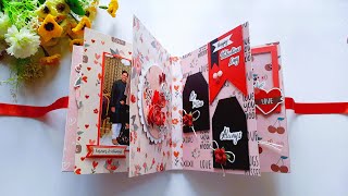 Beautiful Scrapbook for Valentine’s Day | Scrapbook for Boyfriend | Special Scrapbook Idea |Tutorial