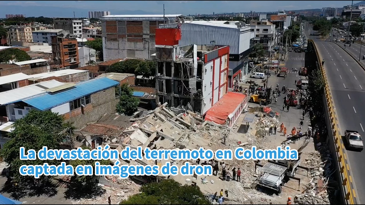 La devastación del terremoto en Colombia captada en imágenes de dron