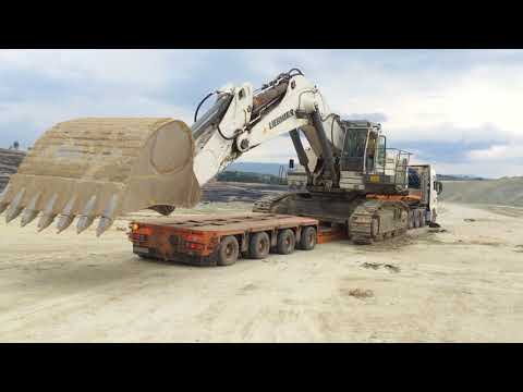 Loading And Transporting The Huge Liebherr 984C Excavator 120 Tones - Fasoulas Heavy Transports