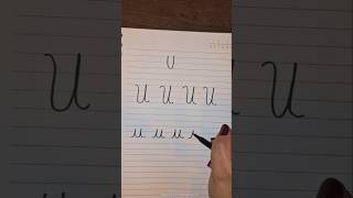 Letra U cursiva #caligrafia #cursiva #educativo #letracursiva #escola #educação #alfabeto #abcd #abc