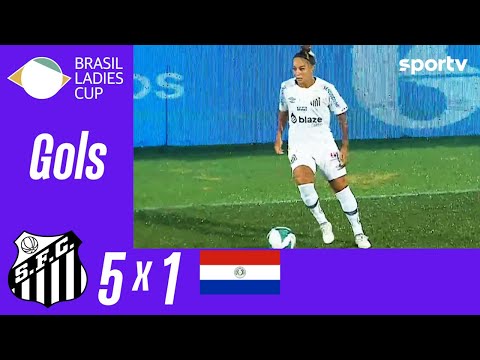 Gols e lances de Santos x Paraguai