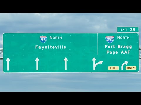 4K View of Newly-Completed I-295 around Fayetteville, NC - December 12, 2025