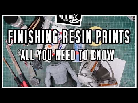 Post processing resin prints: Remove support marks, holes, gaps, recrate texture and glueing
