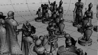 3D Marble Chess model "The Battle of Hastings" 1066 AD