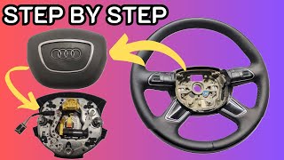 How to Safely Remove Audi Steering Wheel Airbag - A4, A6, A8, Q5, Q7