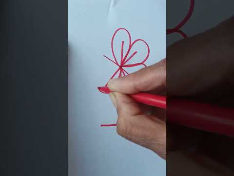 Beautiful flower drawing with number 1