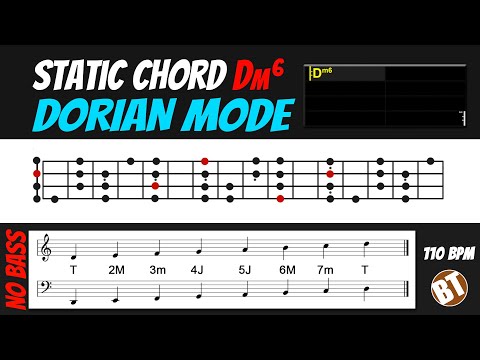 Static Chord Dm6 NO BASS [Dorian Mode] Backing Track Modern Jazz - 110bpm