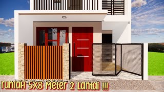 Menarik Rumah Ini 2 Lantai Di Bangun Di Atas Lahan 5x8 Meter Aja