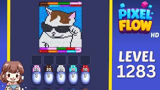 Pixel Flow Level 1283 Solution Walkthrough
