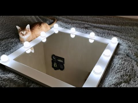 DIY гримерное ЗЕРКАЛО СВОИМИ РУКАМИ с подсветкой. Цена материалов. designer mirror