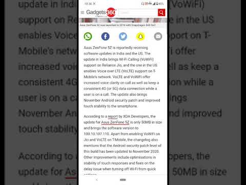 Good news For Asus Zenfone 5z user VoWiFi update officially