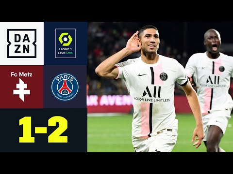 Letzte Minute! Doppel-Hakimi rettet den Abend beim Schlusslicht: Metz - PSG 1:2 | Ligue 1 | DAZN