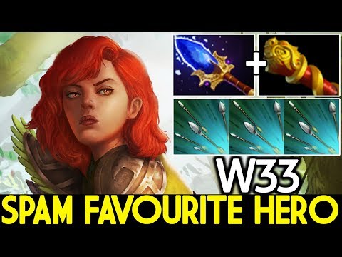 W33 [Windranger] Spam Favourite Hero Totally Destroyed 7.22 Dota 2