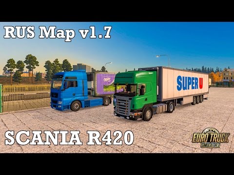 Euro Truck Simulator 2 - #340 - Scania R420 by Taina95 [RUS Map v1.7 & European Autumn]