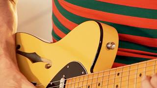 Video thumbnail for Fender Britt Daniel Tele Thinline MN Amarillo Gold by GregsGuitars