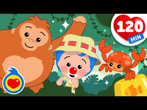 Un Cocodrilo Y Un Orangután, Me Muevo Para Aquí 🦎🦧🎵 Y Más Canciones Infantiles (120 Min) | Plim Plim