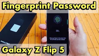 Galaxy Z Flip 5: how to Setup Fingerprint Password