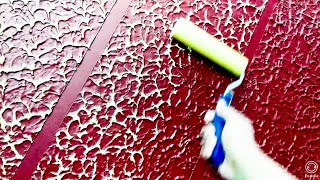 Wall putty texture latest painting design HD Brown &amp; Gold.. Intzar Malik
