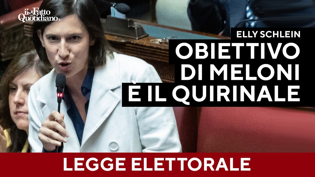Legge elettorale, Schlein: “Meloni rincorre Vannacci, maggioranza colabrodo”