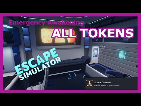Emergency Awakening Playthrough and ALL TOKENS | Adrift In Space | Escape Simulator