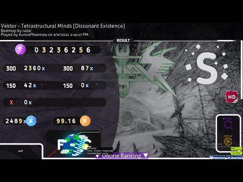 osu!taiko || Tetrastructural Minds + HD FC || #1 on Map