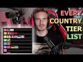 Pewdiepie - Every Country Tier List