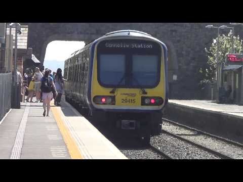 Irish Rail 29000 DMU 29015 arrives and departs Donabate
