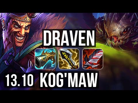 DRAVEN & Soraka vs KOG'MAW & Karma (ADC) | 17/1/4, Legendary, 65% winrate | TR Master | 13.10