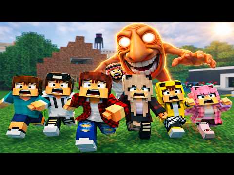 ماين كرافت لكن نقذت جيجي وعبوسي وكعبول من العملاق الفضائي 😨😱 #فلم_ماين_كرافت