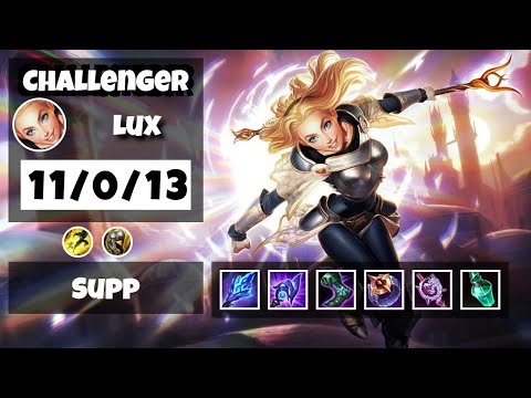 Lux Support 11.13 Challenger Gameplay Replay - S11 (11/0/13) - TURKISH