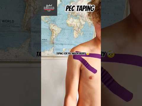 Use this for chest injury: Pectoralis Major Kinesiology Taping 🤕🔥#chest #chestworkout #kttape